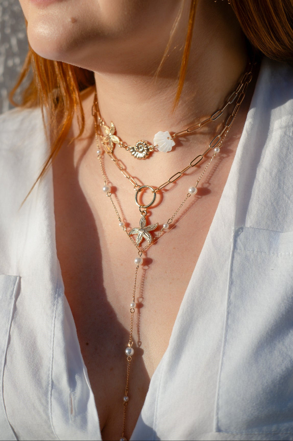 COLAR TRIO SOL E CONCHAS